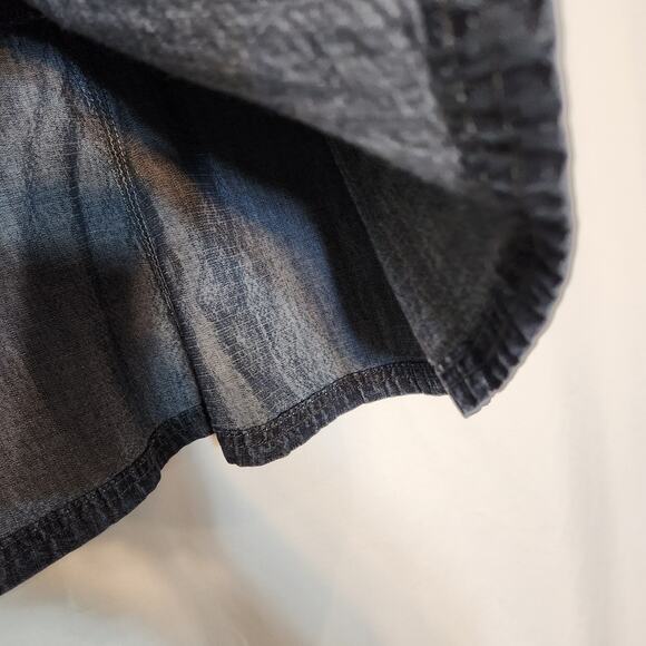 FASHION BUG Blue Denim Knee Length Unlined Trumpet Skirt Pockets Womens 12 - Picture 10 of 11